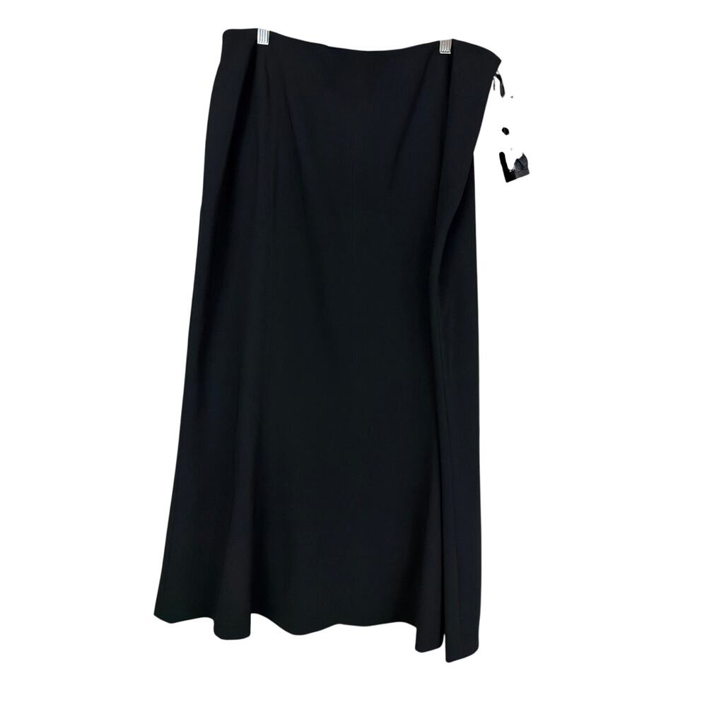 Vintage Y2K NWT Jones New York Platinum Black Zip Side Lined Long Skirt Size 14